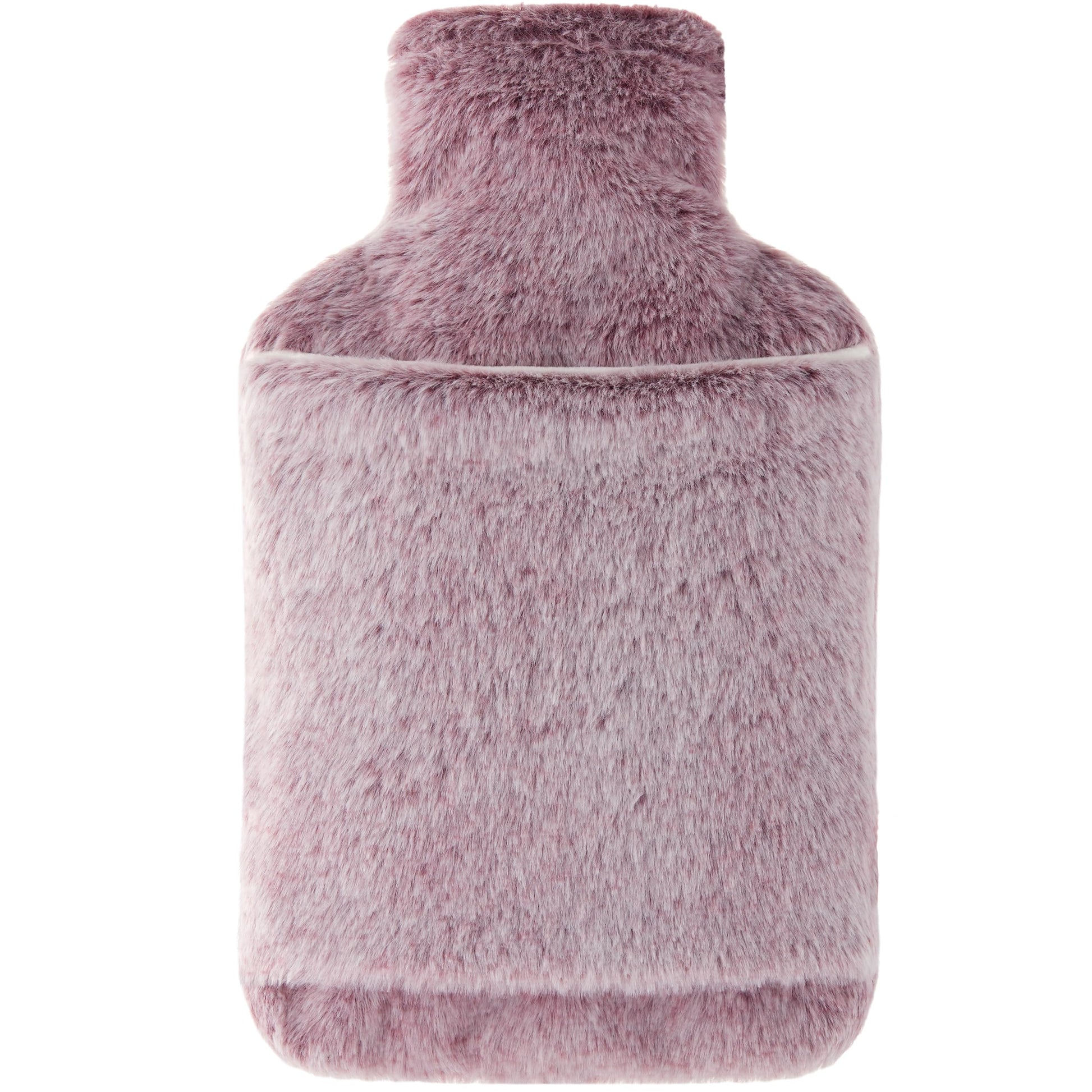 Samply hot water bottle with pink cover being used as a soothing hand and feet warmer.