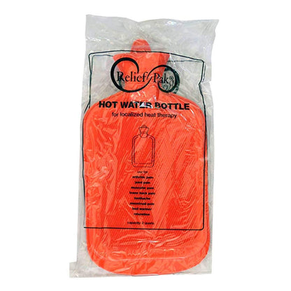 Relief Pak 2-quart hot water bottle showing ribbed surface texture