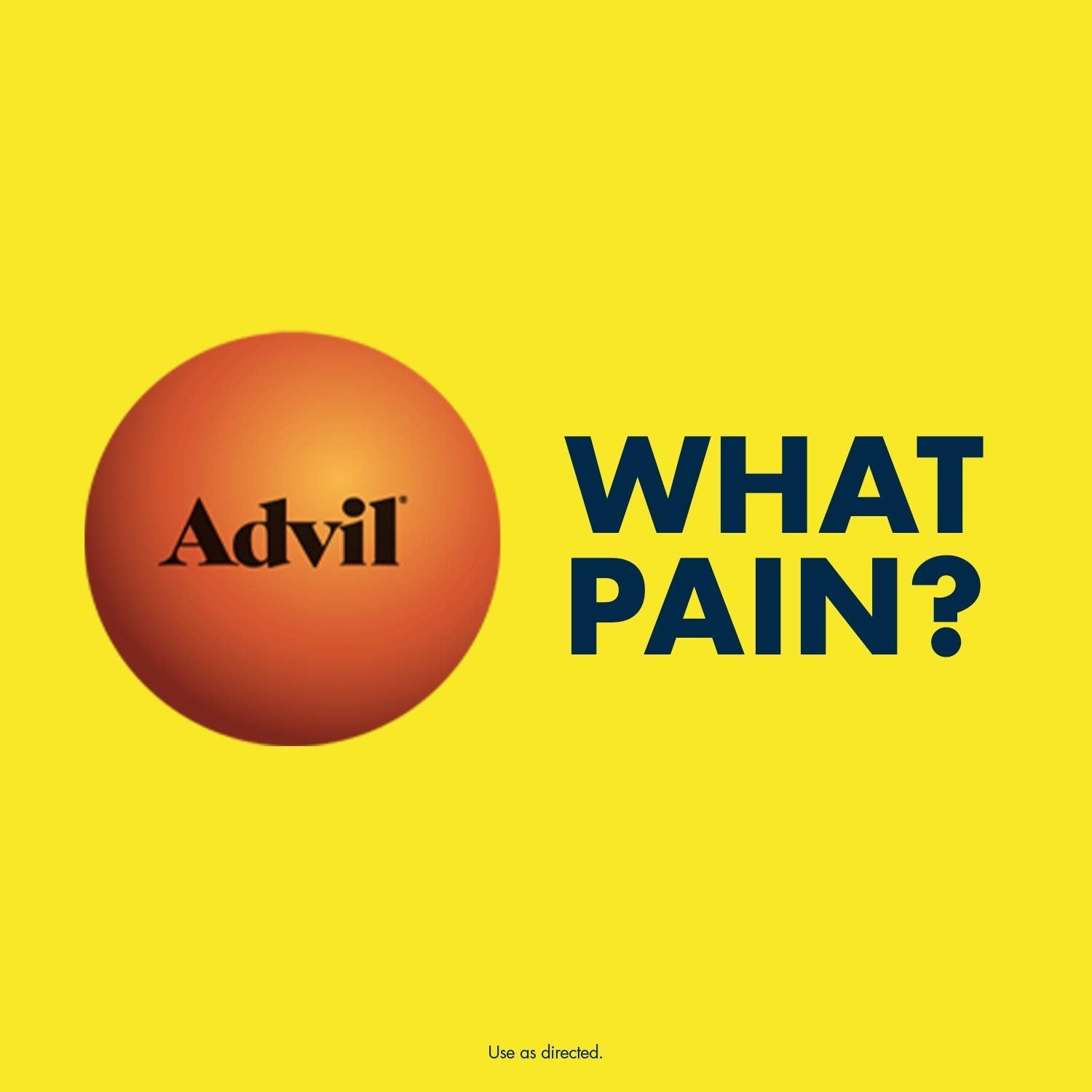 Close up of Advil 200mg ibuprofen coated tablets in original packaging
