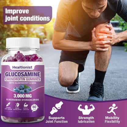 Elderberry and glucosamine joint support gummies texture