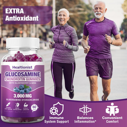 Back of bottle showing supplement facts for Healtionist gummies