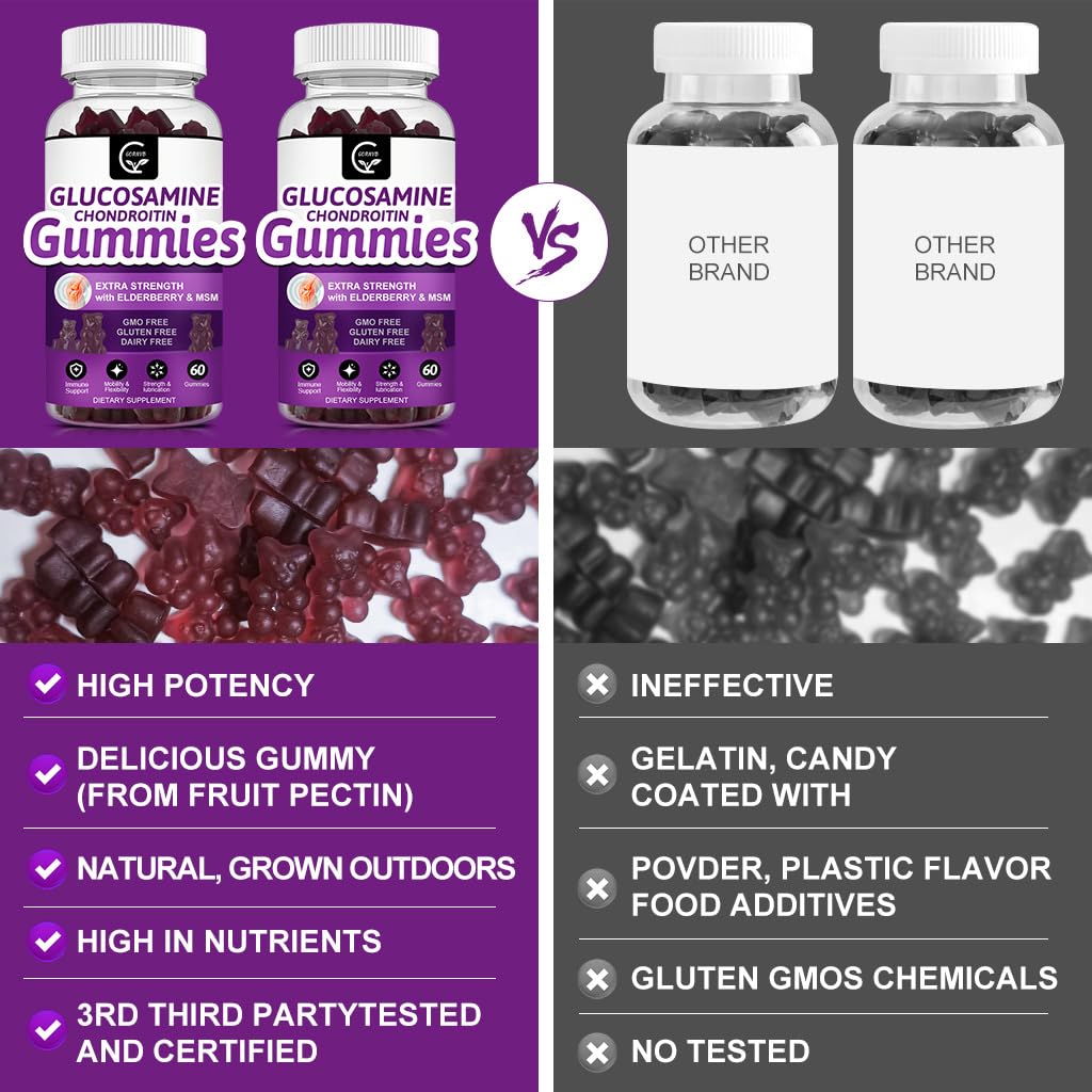 Two pack Gornvb glucosamine chondroitin gummies set