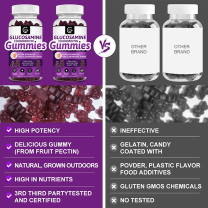 Two pack Gornvb glucosamine chondroitin gummies set