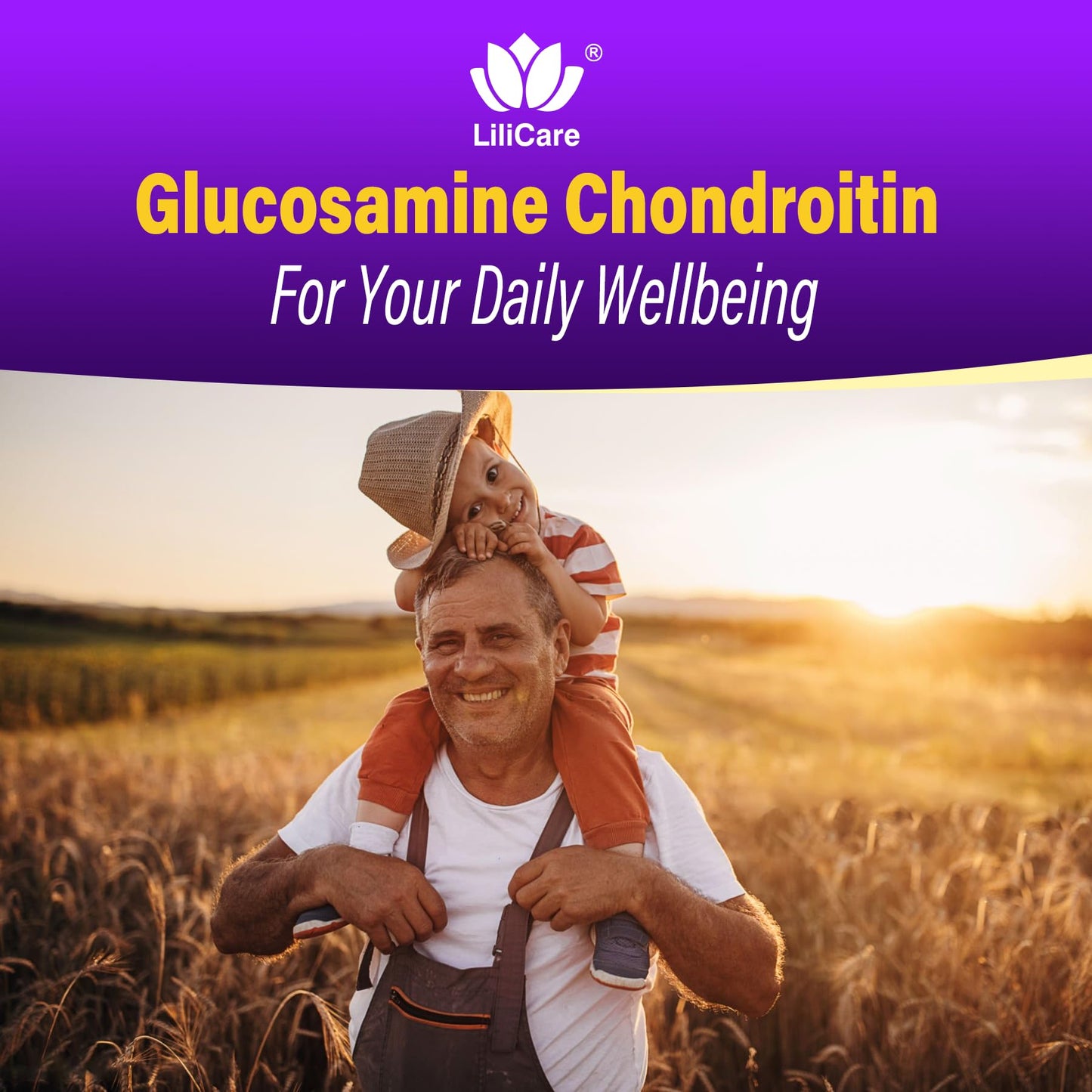 Collagen and Hyaluronic acid benefits display for LiliCare gummies