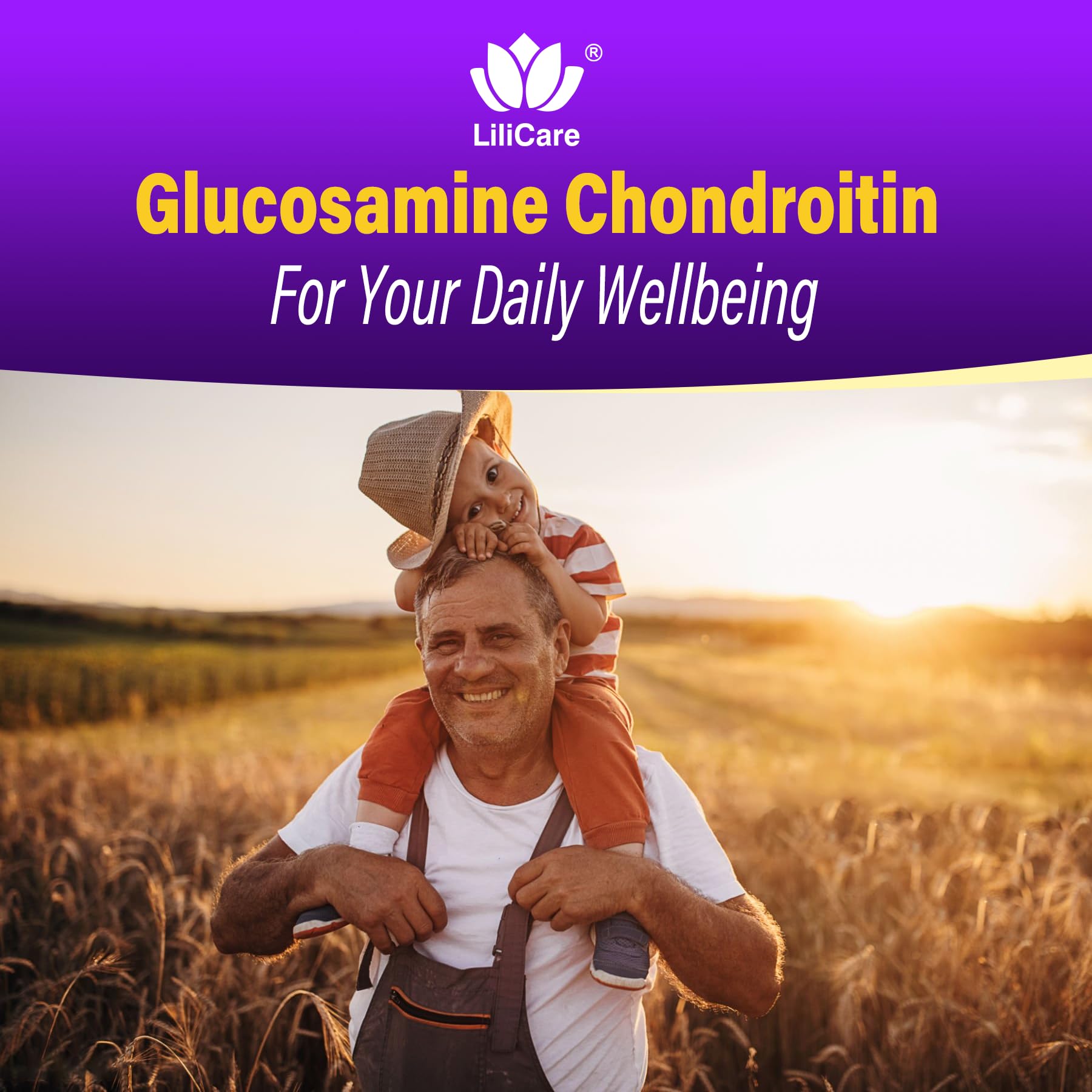 Collagen and Hyaluronic acid benefits display for LiliCare gummies