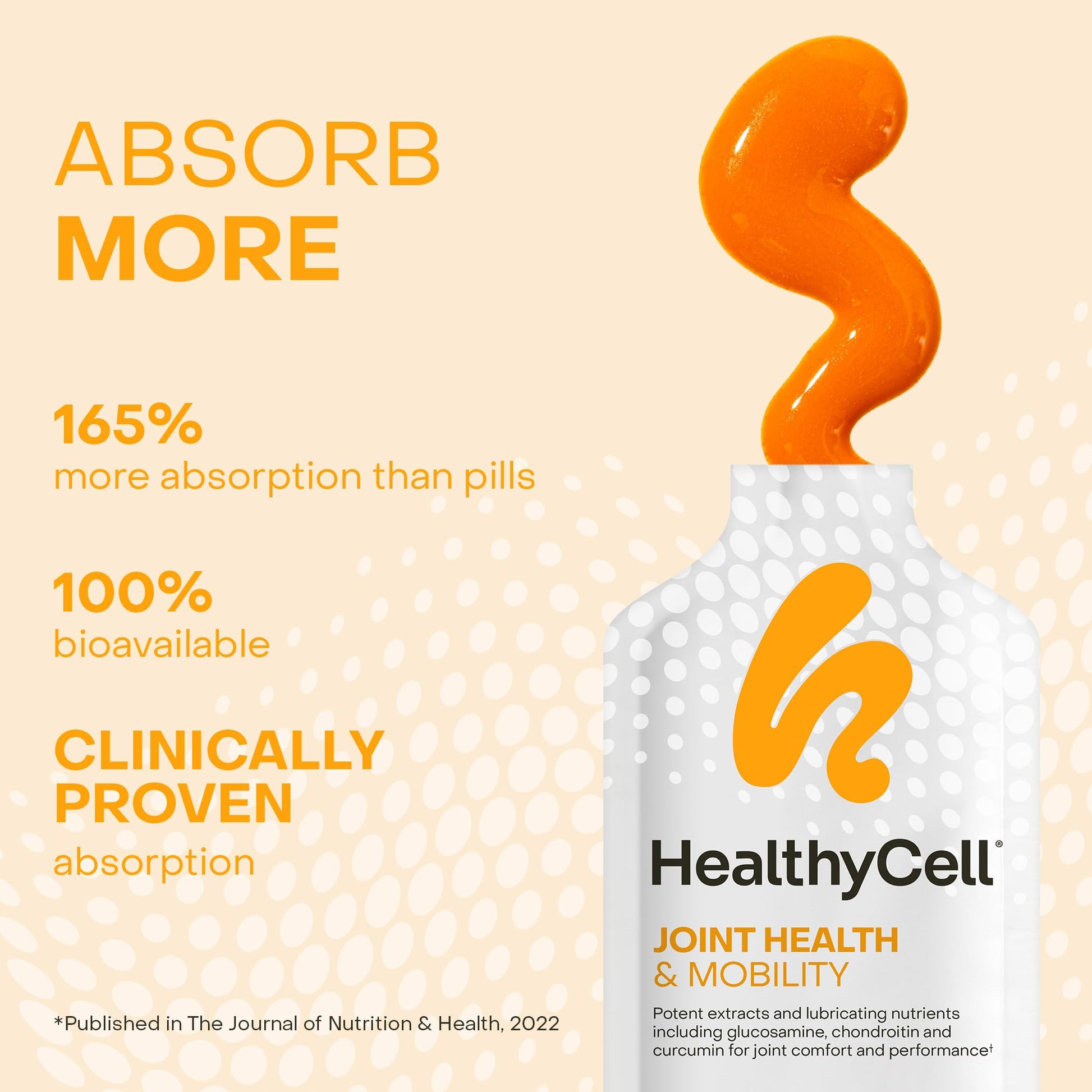 Healthycell joint support supplement packaging details