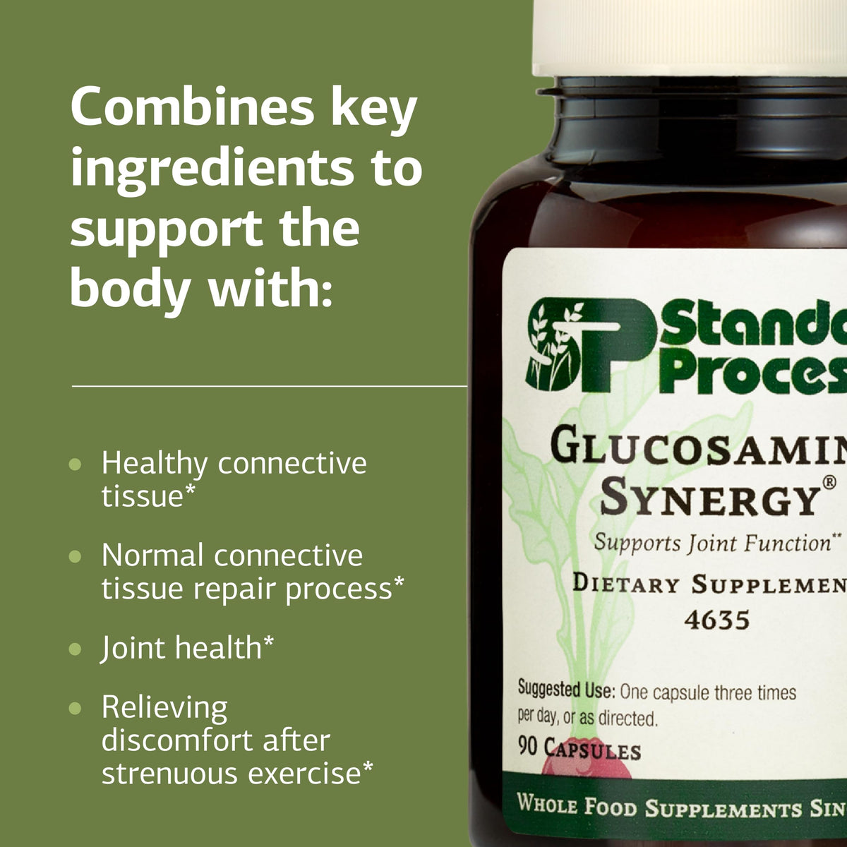 Standard Process Glucosamine Synergy bottle cap and seal detail