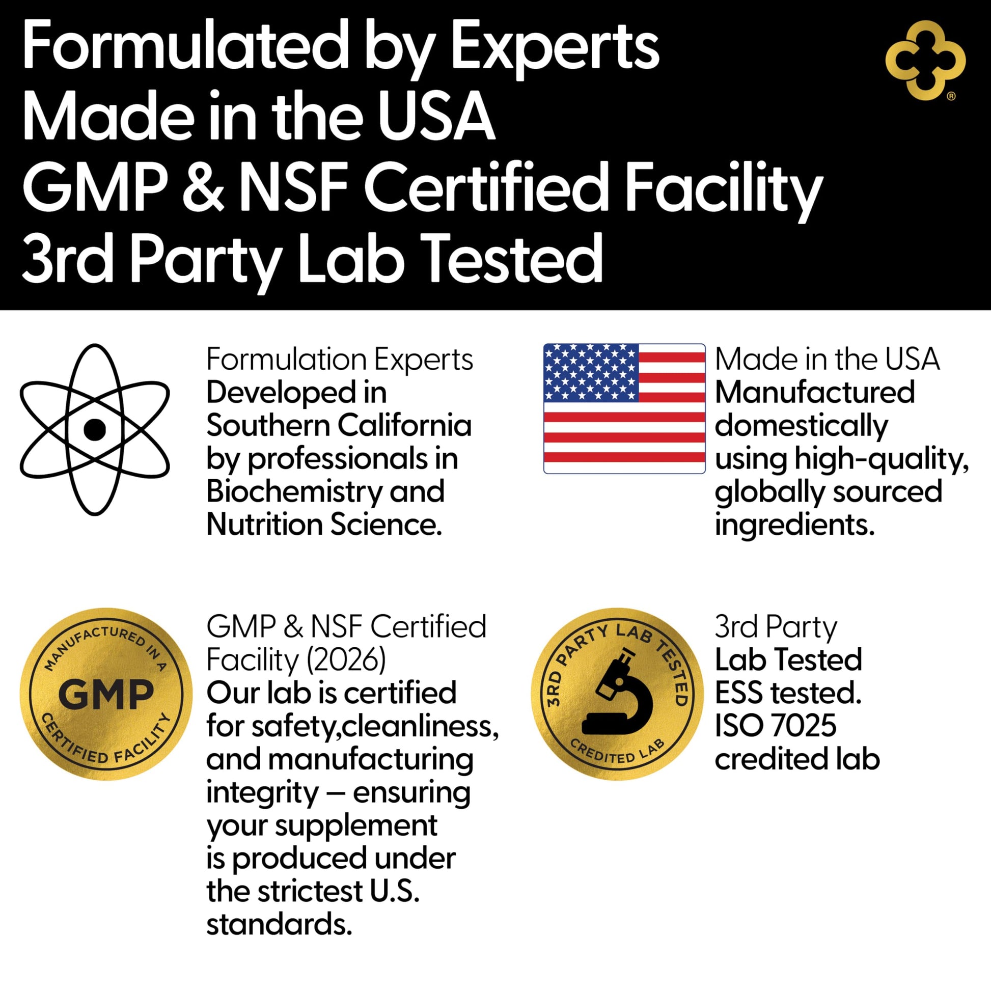 Back label of Campio Joint Support showing ingredients list