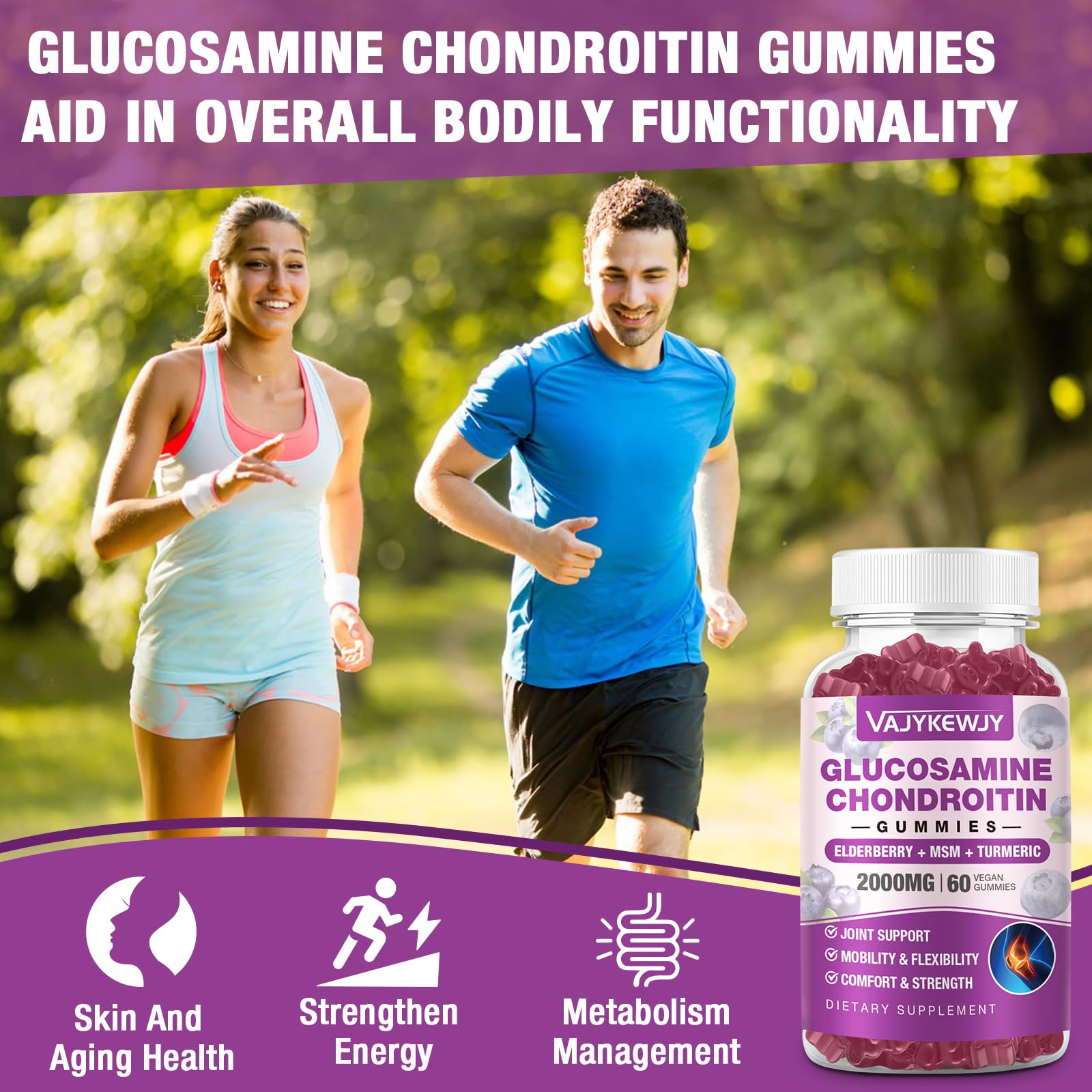 Supplement facts label on NutriVigor joint support bottle