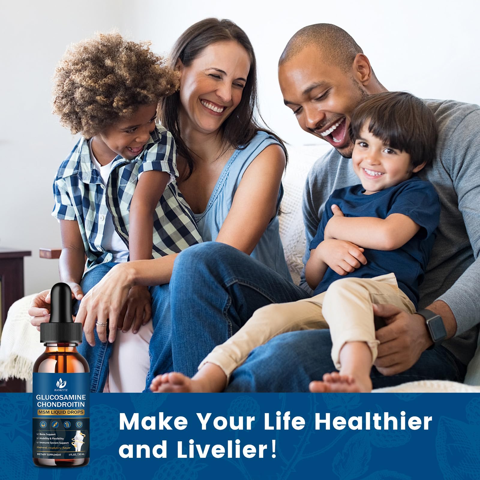 Sugar free Jiankytz MSM liquid drops for bone health