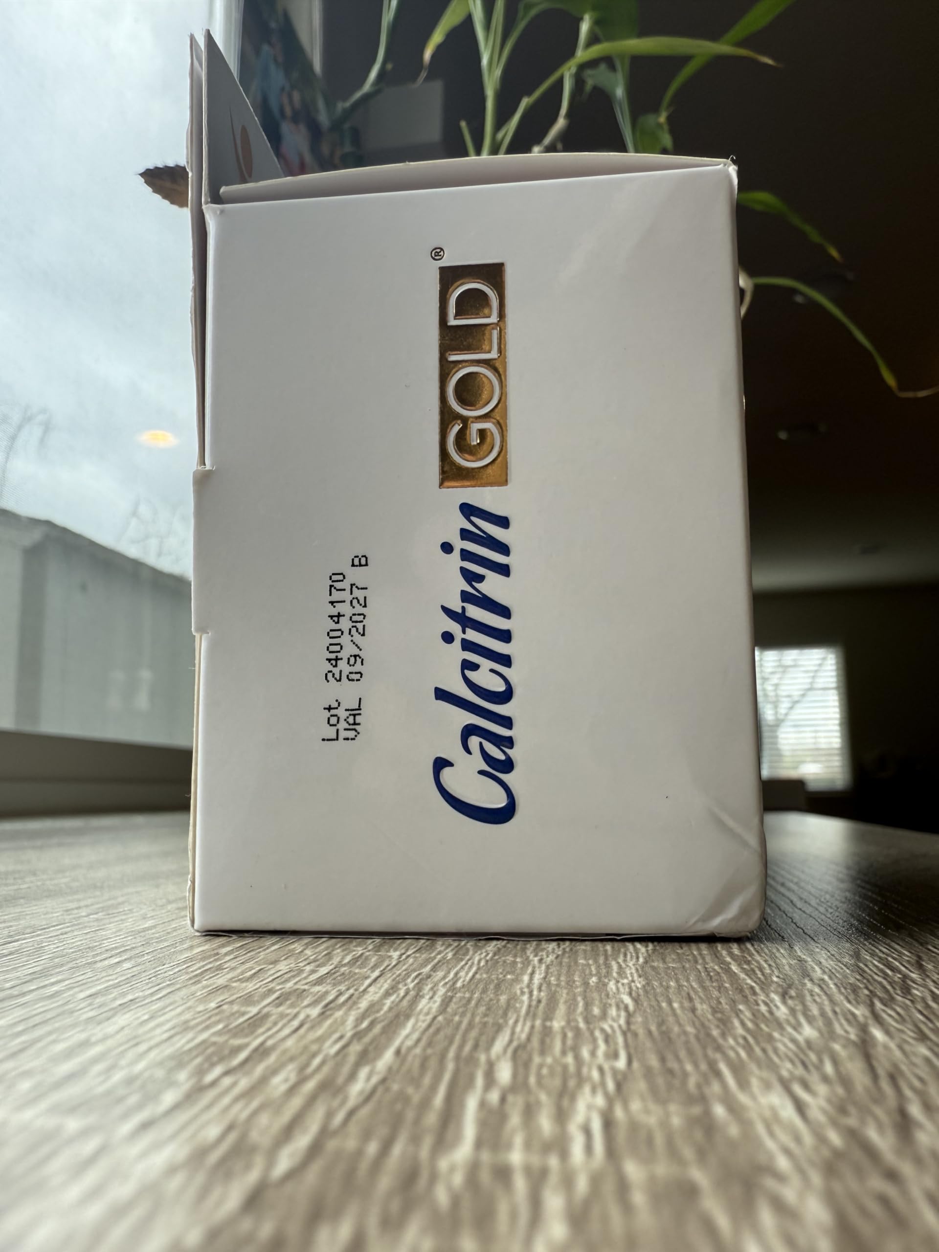 Back of Calcitrin Gold box with usage instructions