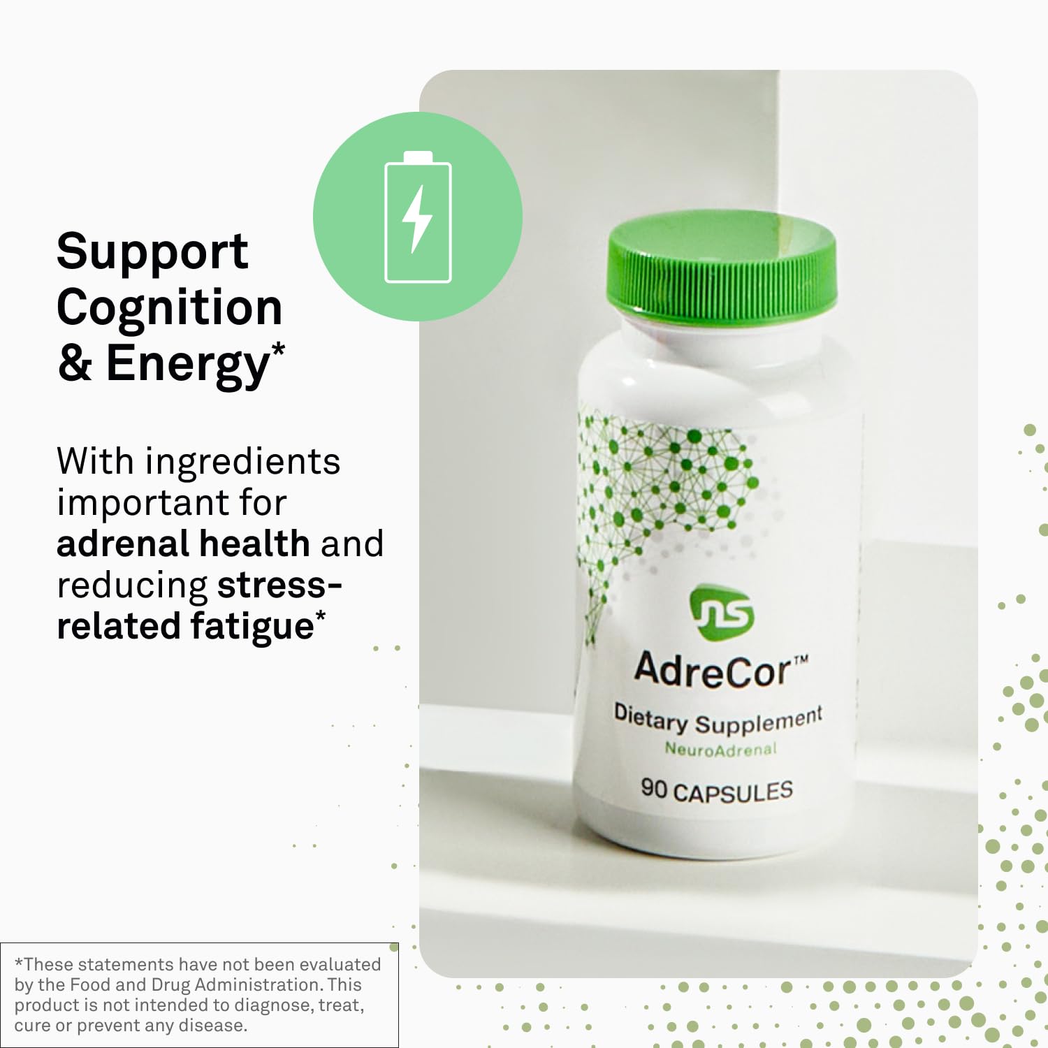 NeuroScience AdreCor stress and fatigue relief capsules suggested usage directions