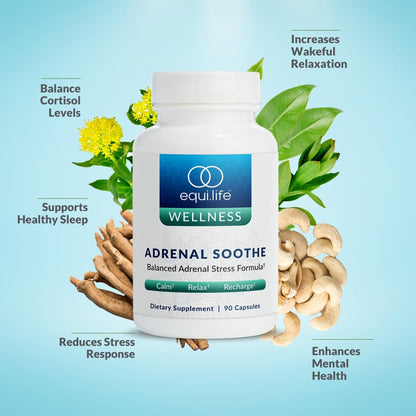 EquiLife cortisol balancer vegan capsules side panel instructions