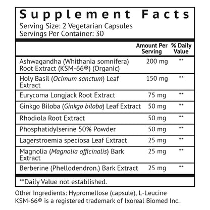 VitaMonk CortiTrax 60 capsules bottle showing natural stress relief supplement