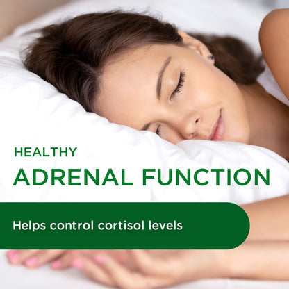 Emerald Labs Adrenal Health vegetarian capsules showing doctor-formulated clean nutrition facts.