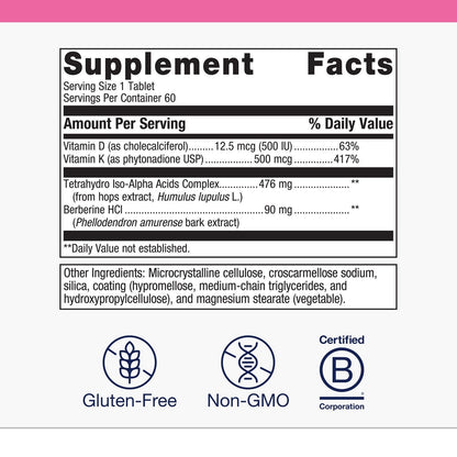 Authentic Metagenics Ostera imported packaging with ingredient details