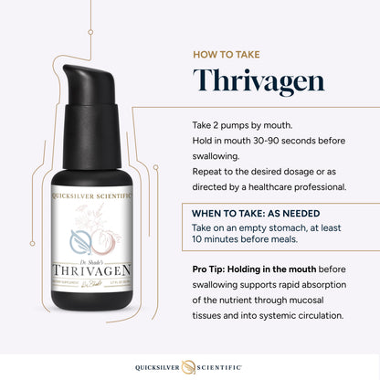 Quicksilver Scientific Thrivagen authentic imported wellness supplement for Indian consumers.