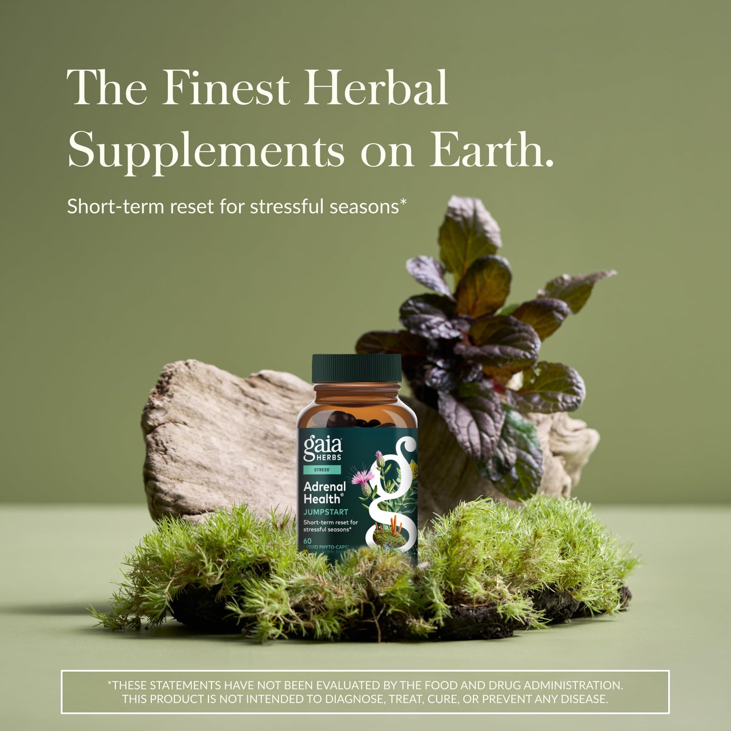 Gaia Herbs Adrenal Health Jumpstart supplement facts label details