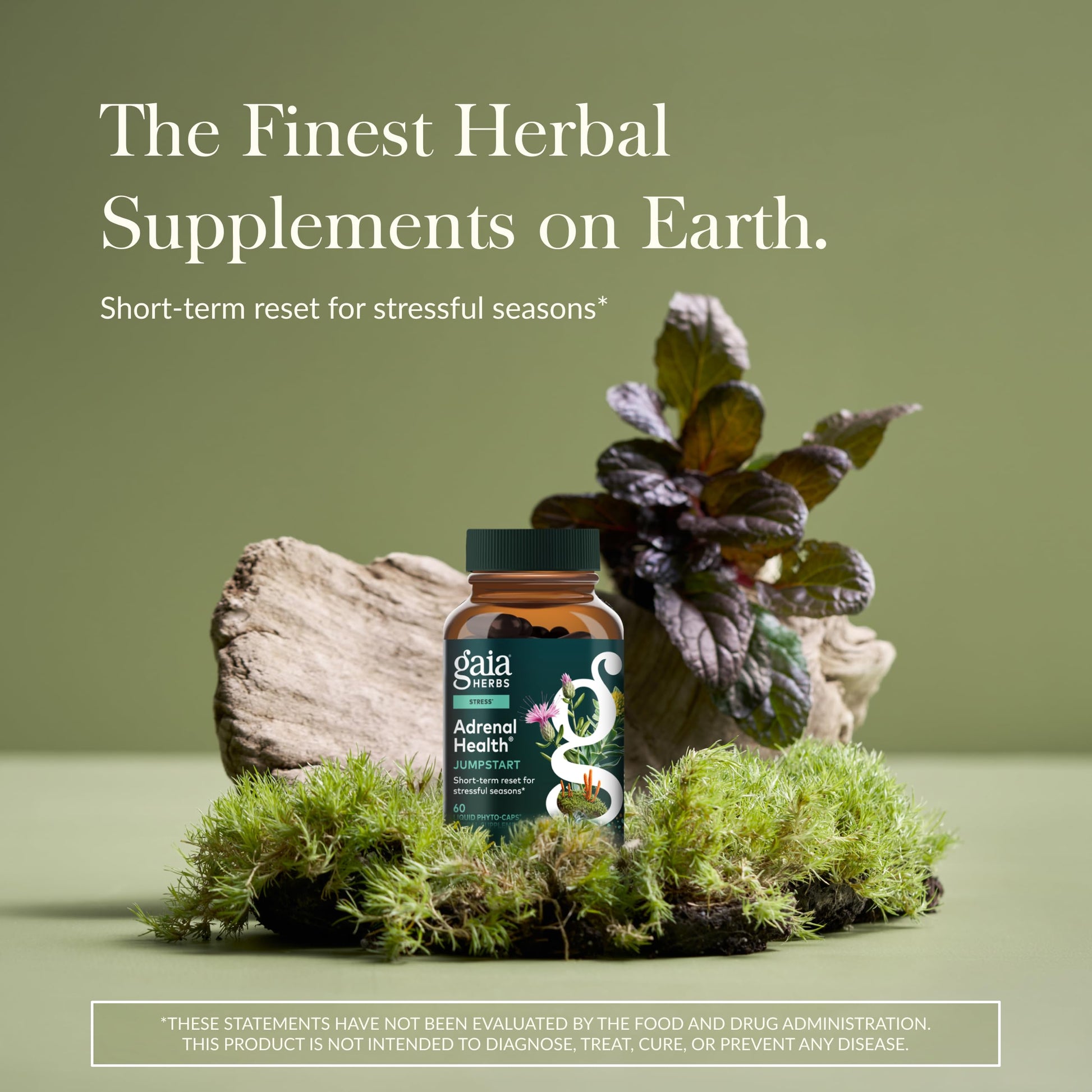Gaia Herbs Adrenal Health Jumpstart supplement facts label details