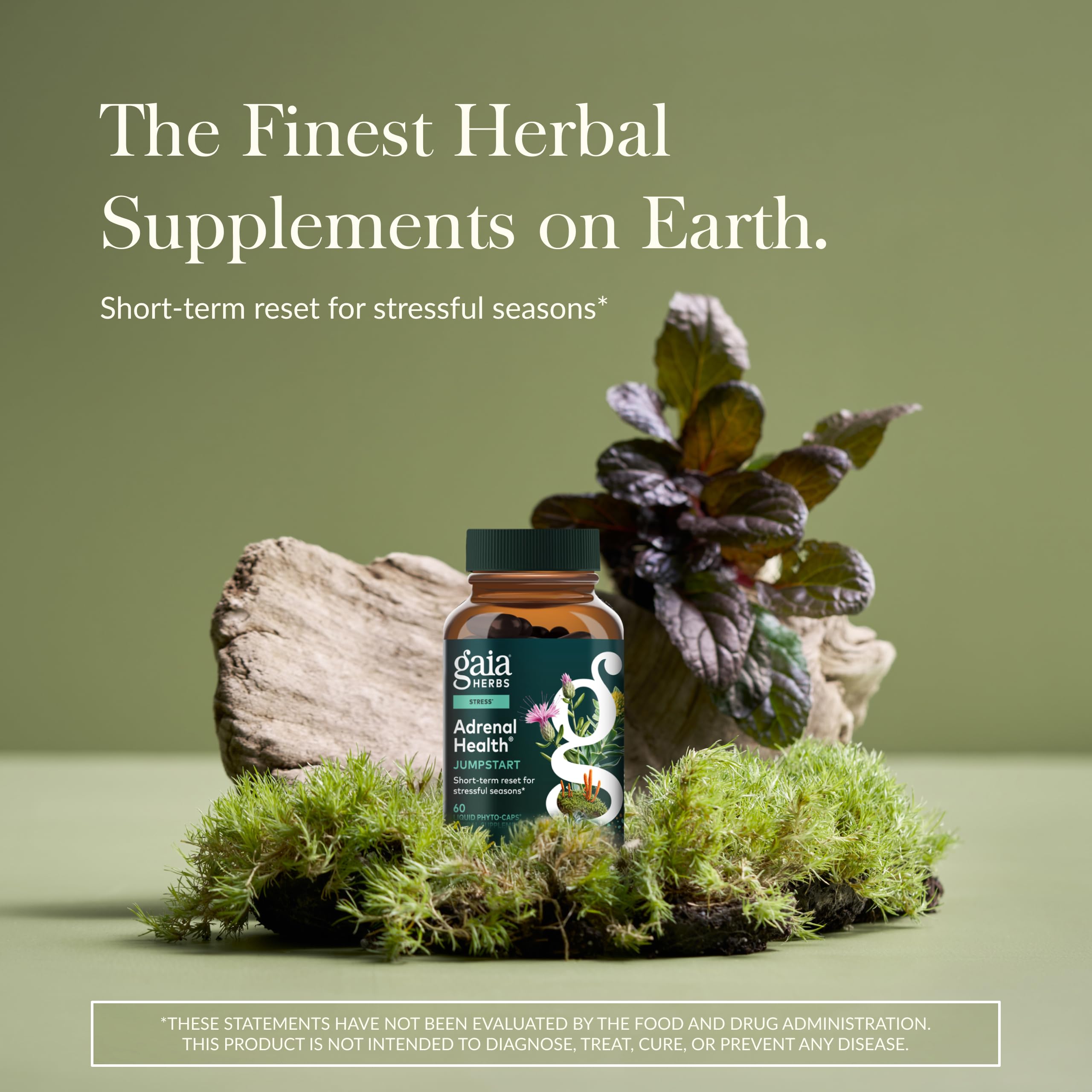 Gaia Herbs Adrenal Health Jumpstart supplement facts label details
