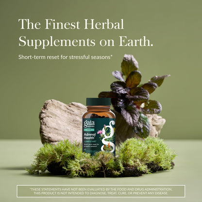 Gaia Herbs Adrenal Health Jumpstart supplement facts label details