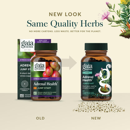 Gaia Herbs Adrenal Health Jumpstart premium herbal blend ingredients