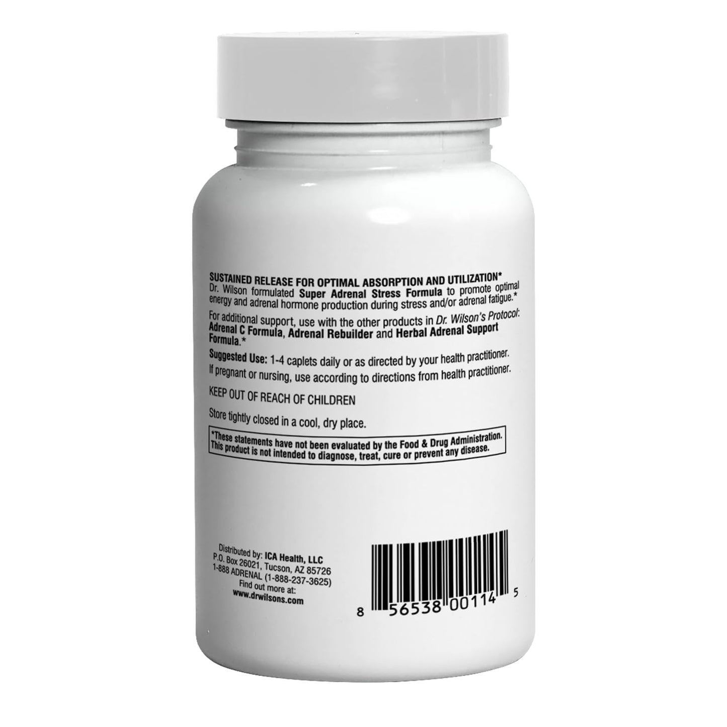 Doctor Wilson's HPA axis support sustained release caplets close up packaging