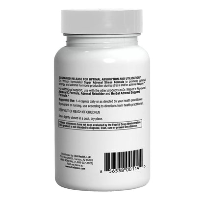 Doctor Wilson's HPA axis support sustained release caplets close up packaging