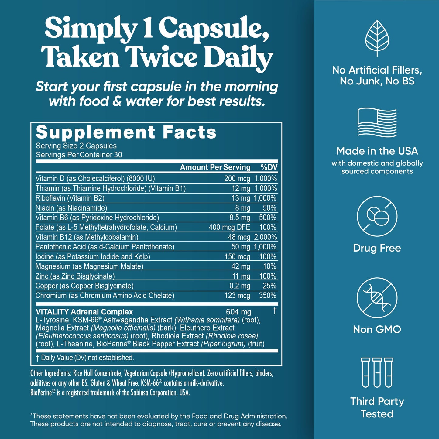 Eu Natural Vitality non GMO clean label cortisol reducer product details