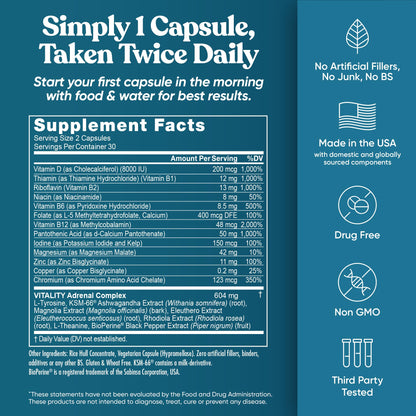 Eu Natural Vitality non GMO clean label cortisol reducer product details