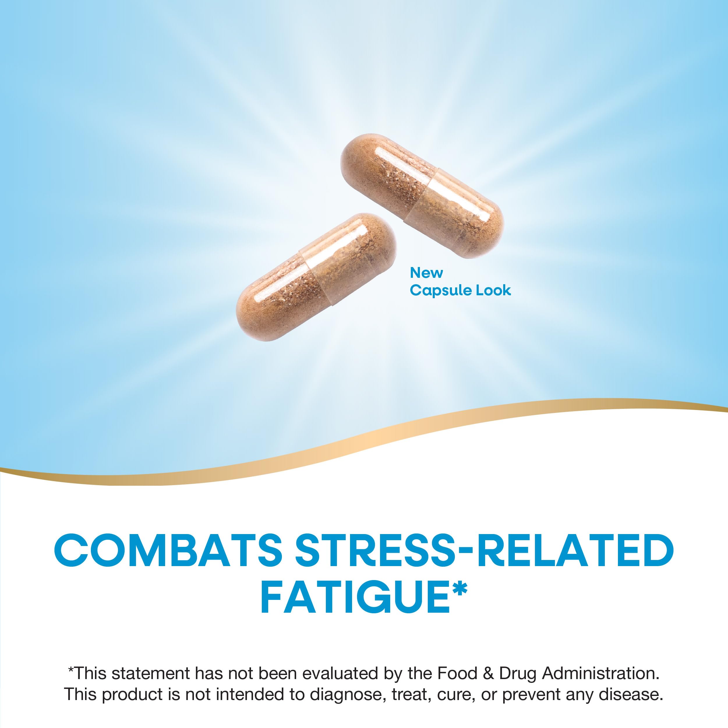 Nature's Way Adrenal Stress End dietary supplement facts and ingredients panel close up