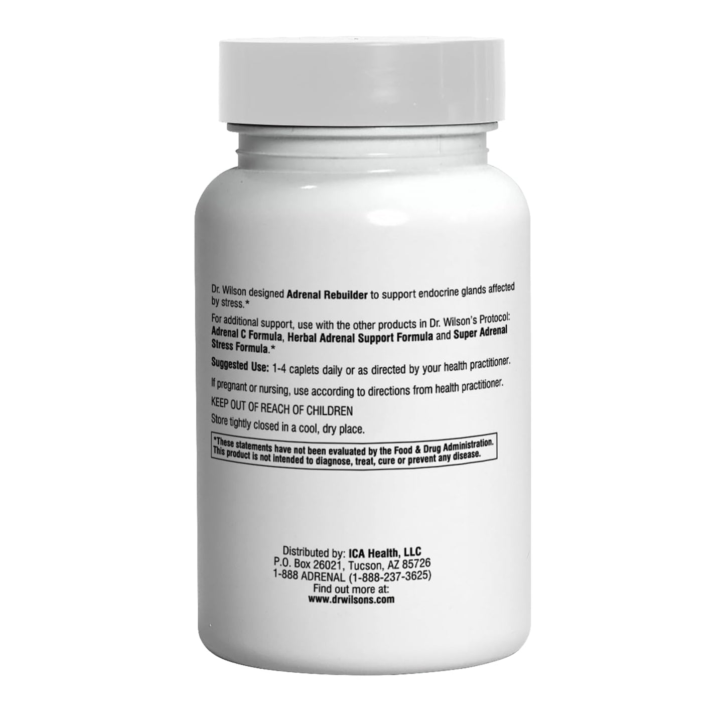 Authentic USA imported Doctor Wilson's Adrenal fatigue recovery supplement on a clean background.