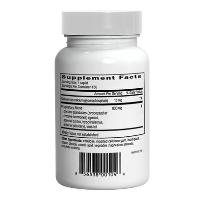 Side view of Doctor Wilson's Adrenal Rebuilder bottle highlighting dietary guidelines.