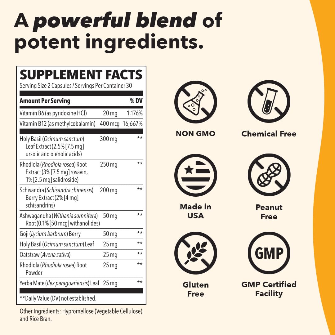 Authentic USA imported LifeSeasons Adrenal T premium stress relief supplement bottle
