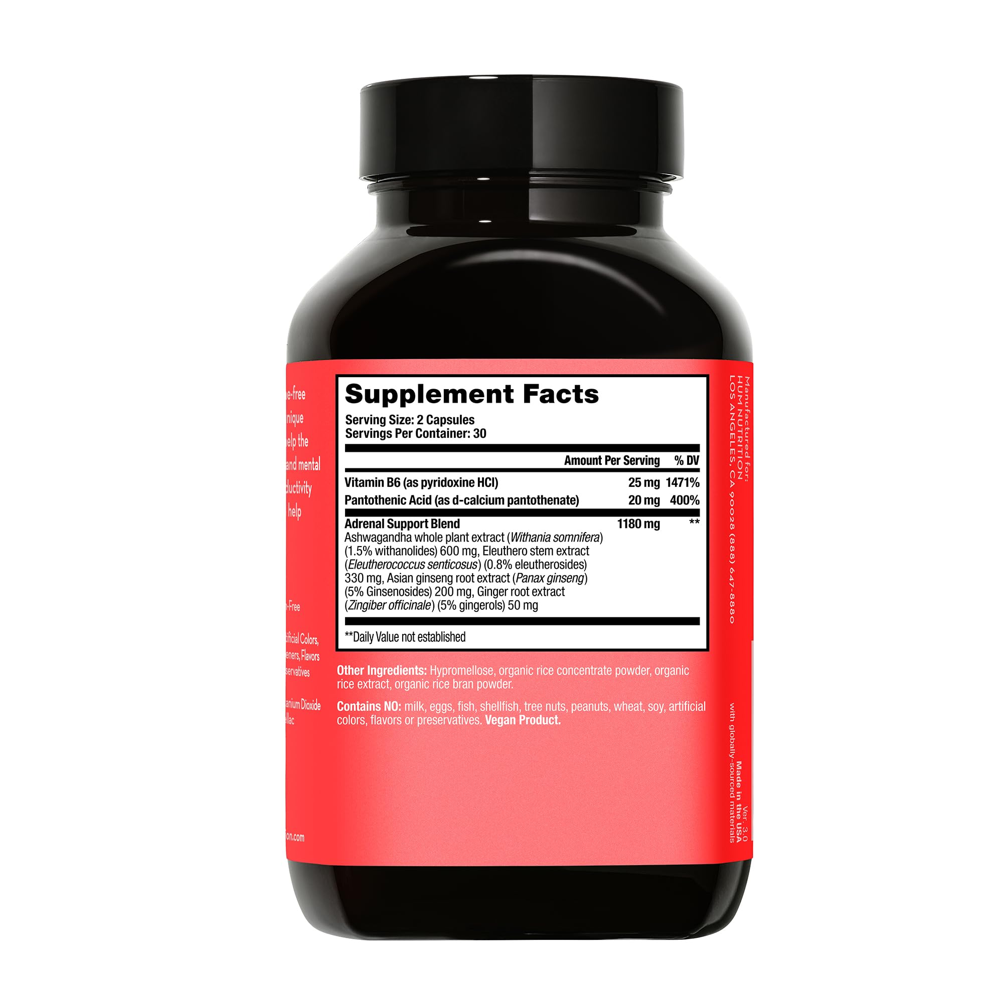 HUM Uber Energy supplement capsules 60 count bottle for adrenal fatigue