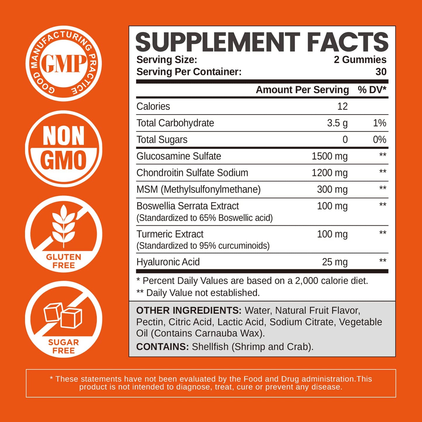 Close up of Hollegend sugar-free mango flavored joint health gummies