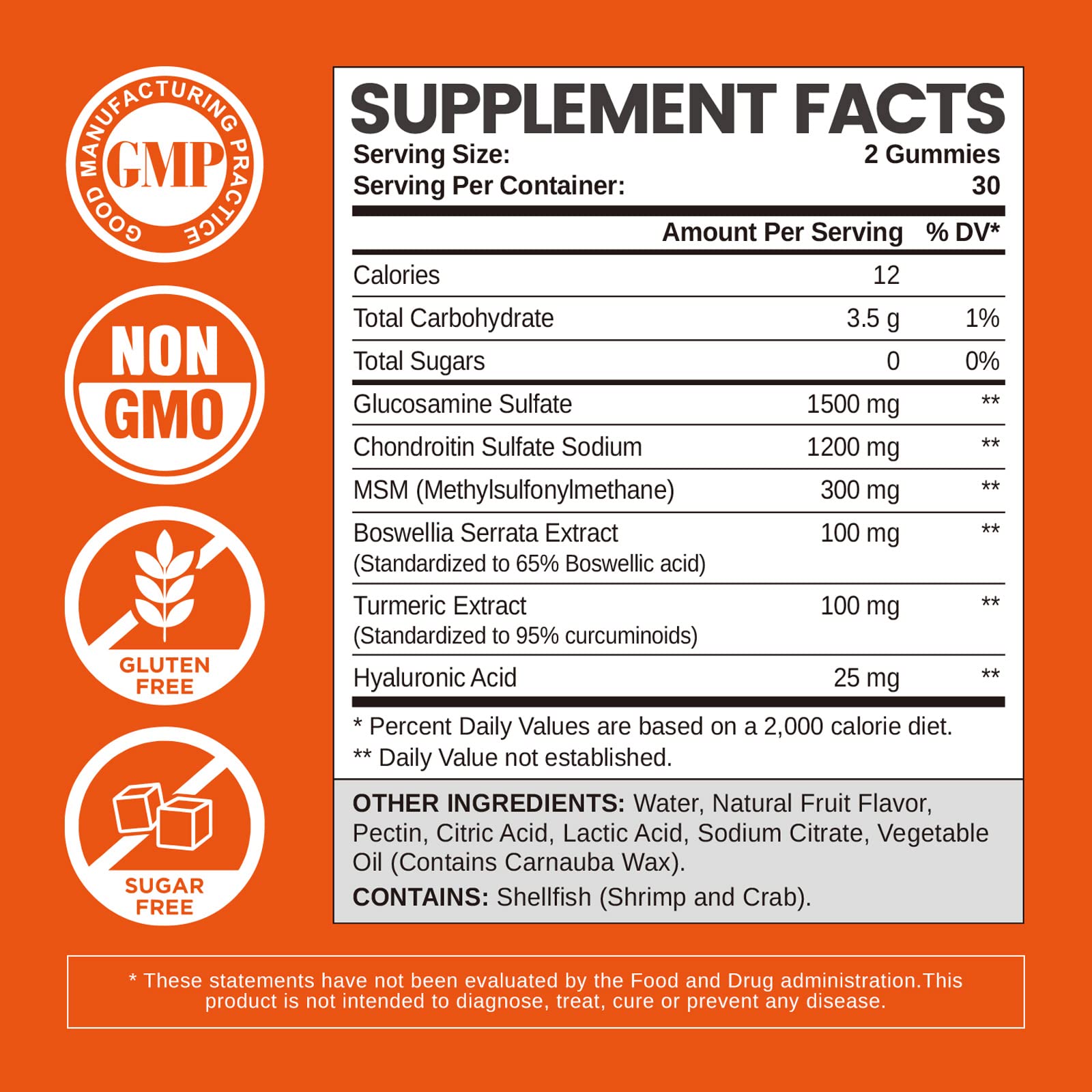 Close up of Hollegend sugar-free mango flavored joint health gummies