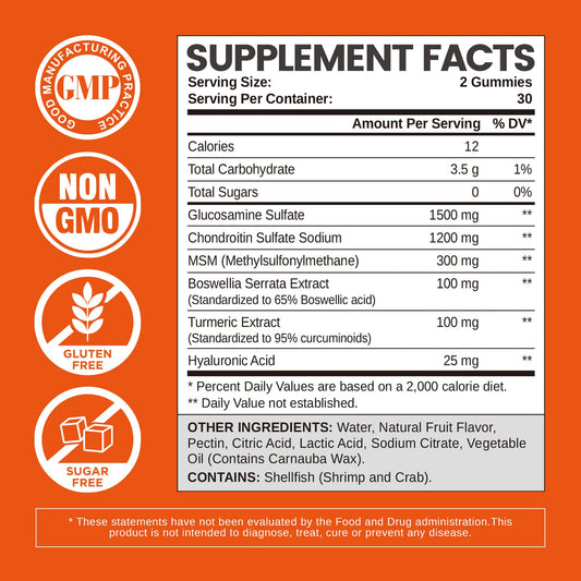 Close up of Hollegend sugar-free mango flavored joint health gummies