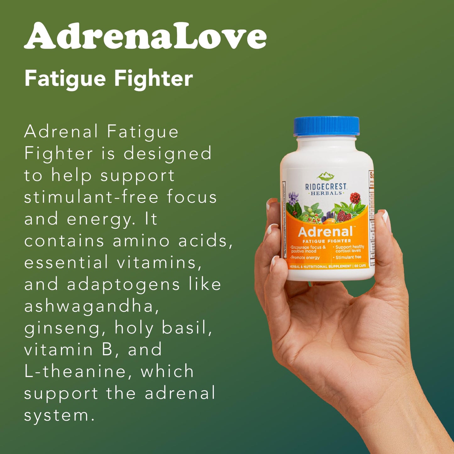 RidgeCrest Herbals AdrenaLove capsules dosage instructions and five day on cycling guide