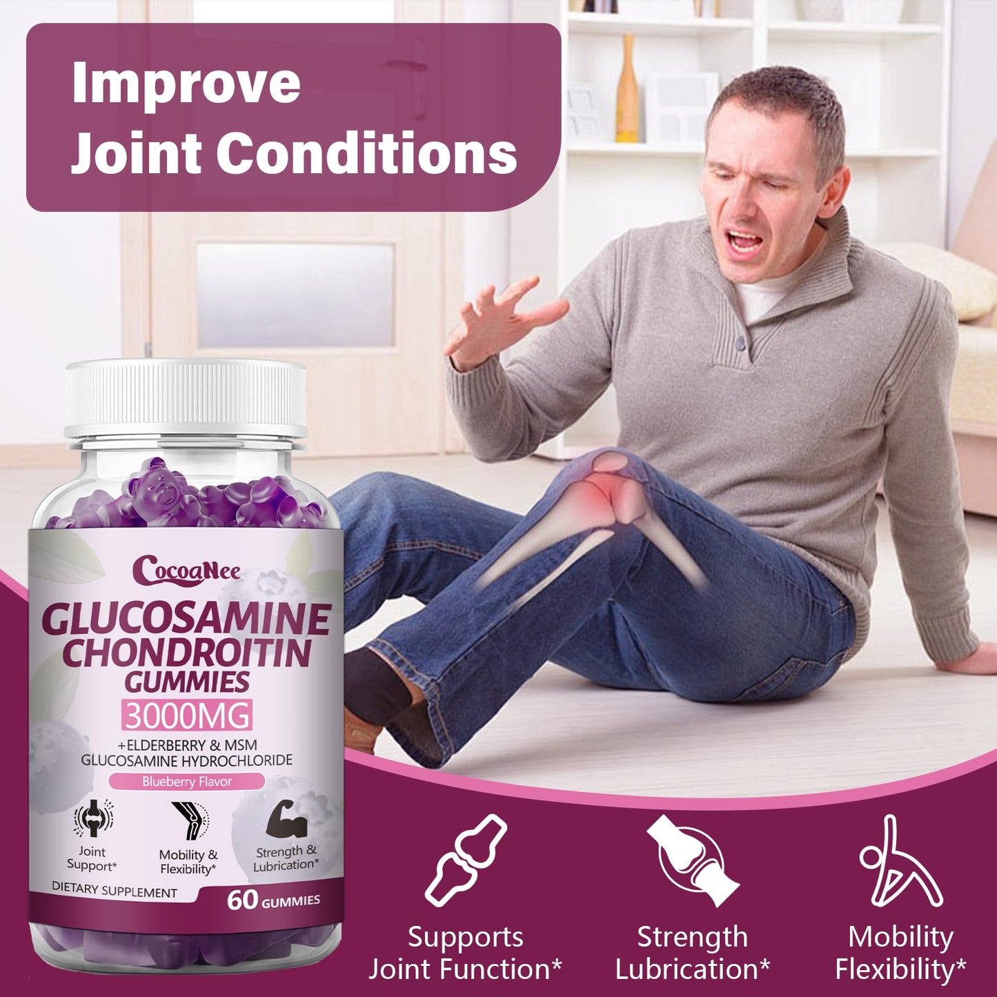 Texture of pectin-based glucosamine chondroitin gummies
