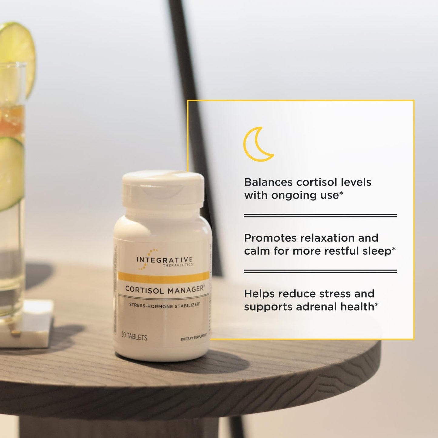 Integrative Therapeutics premium adaptogenic herbal blend capsules for stress hormone stabilization