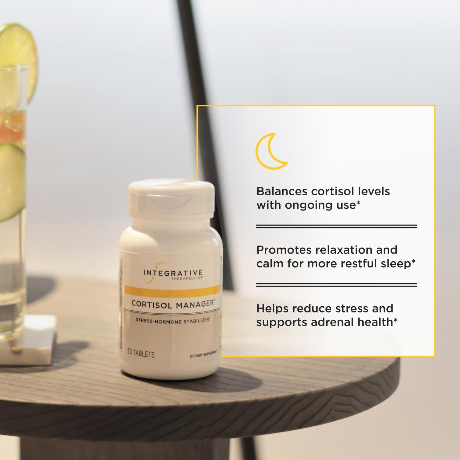 Integrative Therapeutics premium adaptogenic herbal blend capsules for stress hormone stabilization