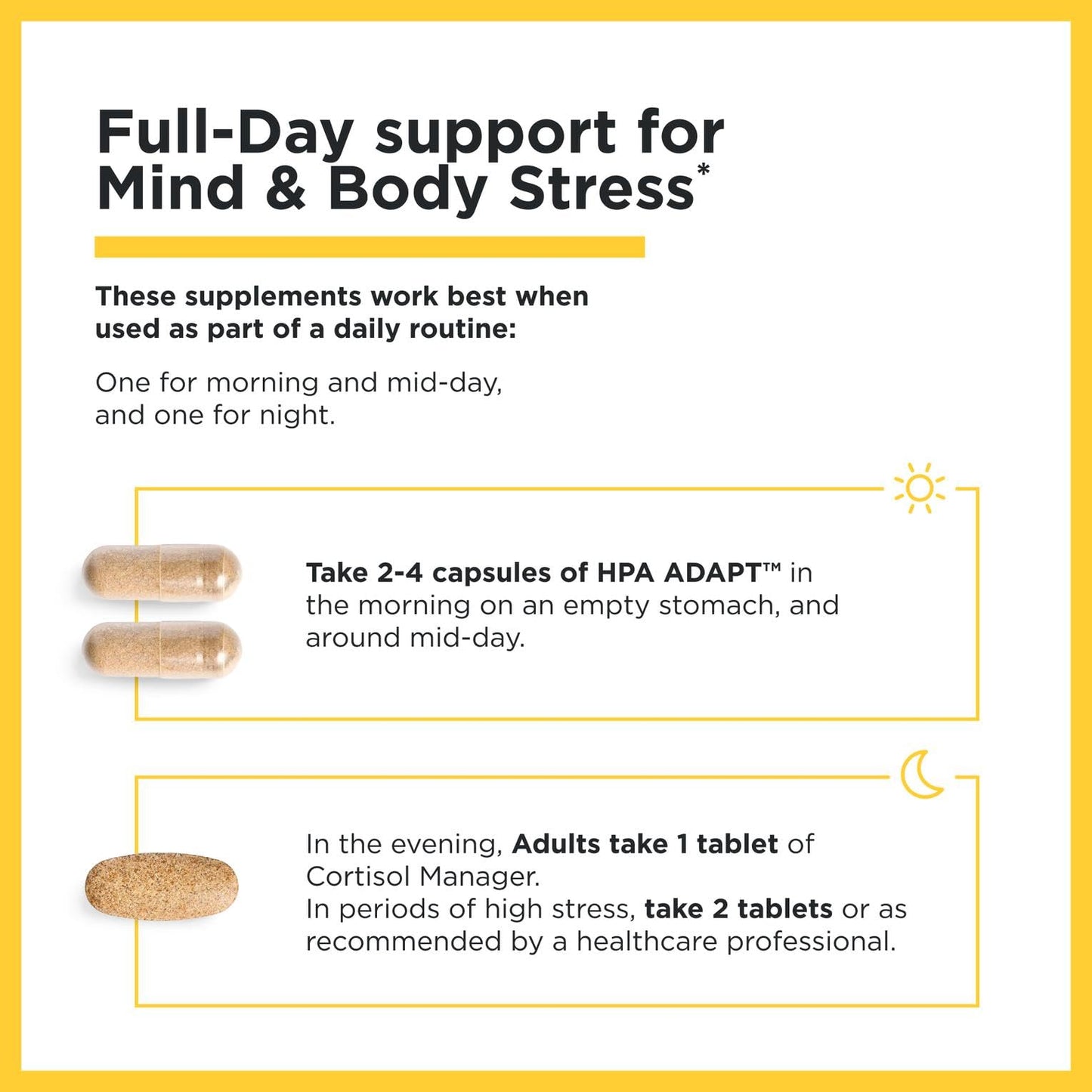 Rudra Retails authentic imported dual action stress management supplement package contents