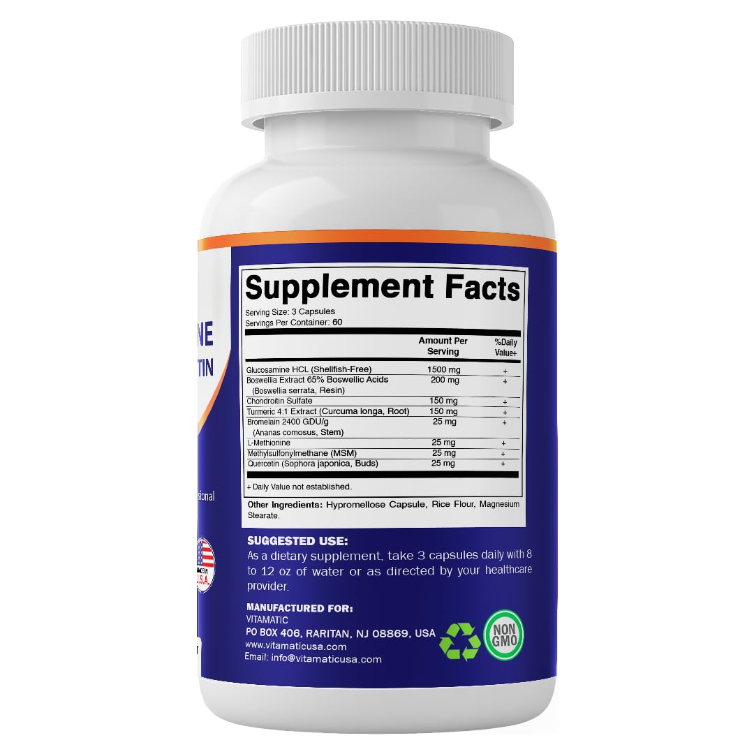 Vitamatic joint support supplement for men and women packaging