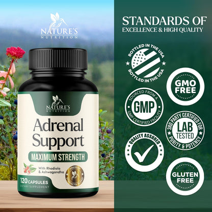 Authentic USA imported adrenal support supplement bottle cap seal