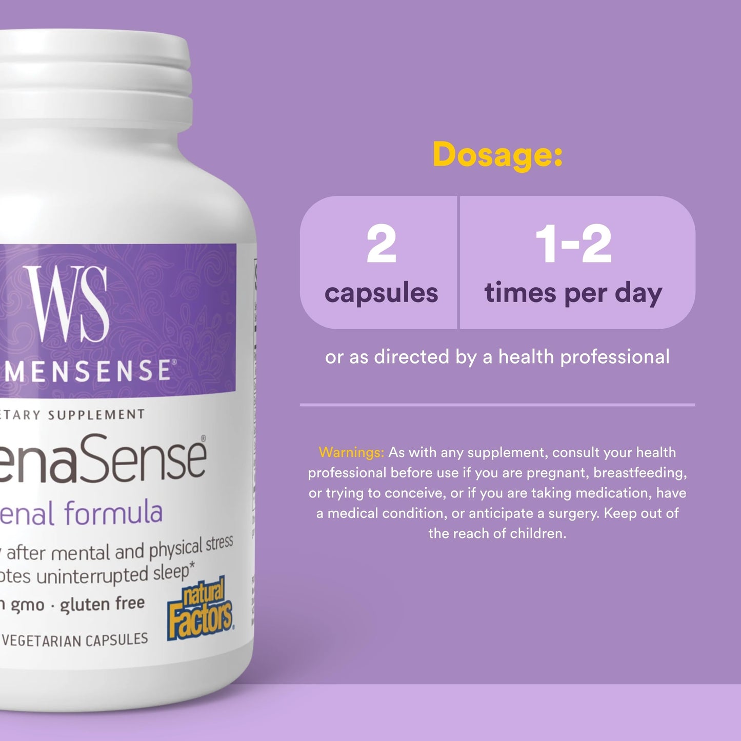 Natural Factors WomenSense AdrenaSense supplement for cortisol balance and stress relief