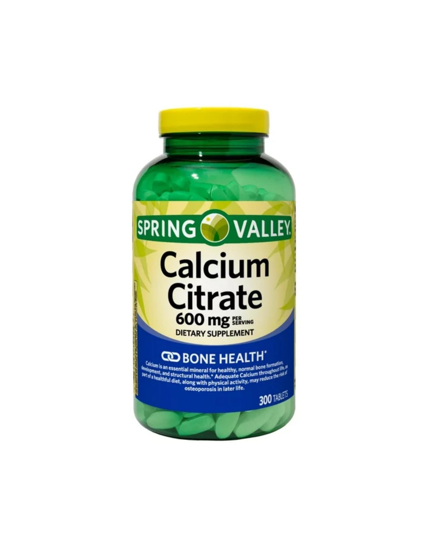 Spring Valley bone health supplement bottle side view
