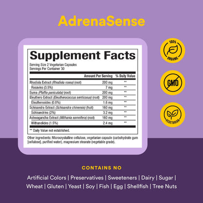Natural Factors WomenSense AdrenaSense vegetarian capsules for mental and physical exhaustion