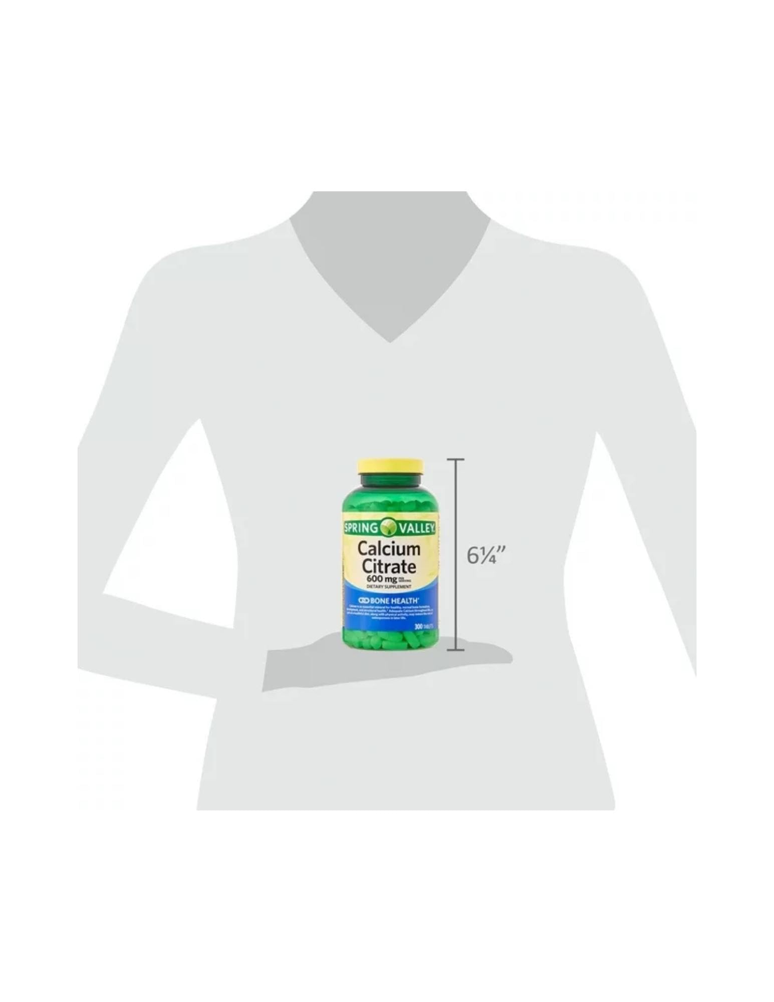 Spring Valley Calcium Citrate tablet bottle cap and seal