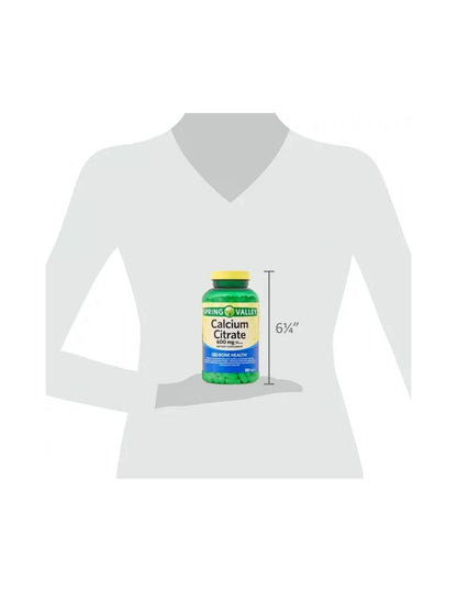 Spring Valley Calcium Citrate tablet bottle cap and seal